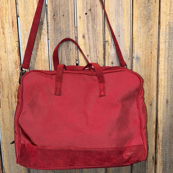 Tumi Red Carry On Travel Duffle Bag - Picture 7 of 10